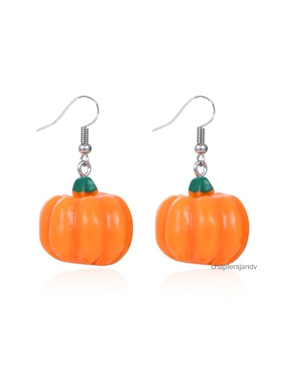 Handmade 3D Pumpkin Dangle Earrings Polymer Clay Alloy Fall Halloween
